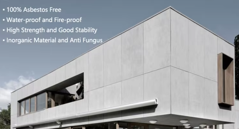 Modern Design Fiber Cement Boards For Hospital Facade Internal And External Wall Cladding Material